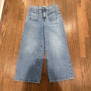 Madewell Size 26 Wide-Leg Crop Jeans in Chesney Wash